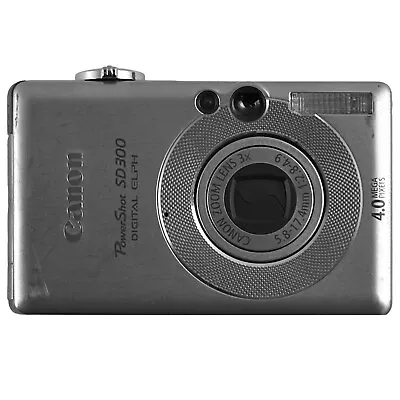 Canon PowerShot SD300 ELPH 4.0MP Digital Camera Silver With Battery (WORKS) • $79.99