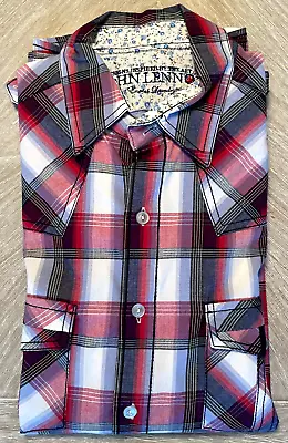 English Laundry John Lennon Inspired Long Sleeve Plaid Shirt S Small • $24.99