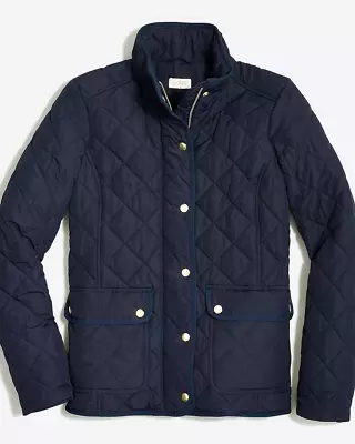 J.Crew Factory Quilted Jacket In Navy ~ Size Small • $19.99