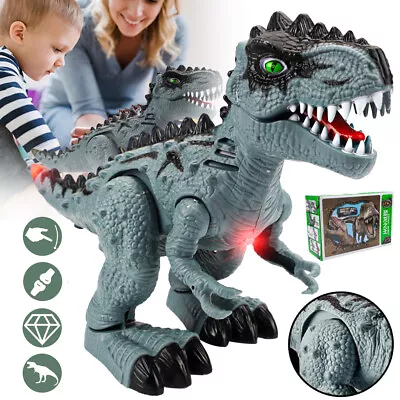 Electric Childrens Toy Walking Dinosaur T-Rex Figure Toy Led Lights & Sounds UK • £13.91