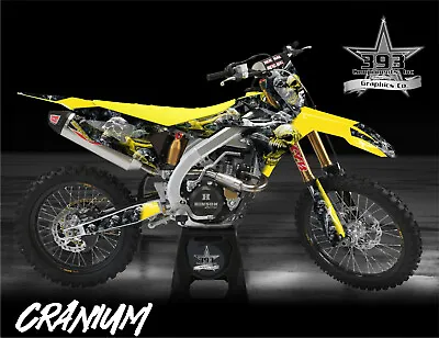 RMZ450 / RMZ250 Suzuki Skull Flame Hep Graphics Kit 2018-2024 Team Racing Decal • $128.22