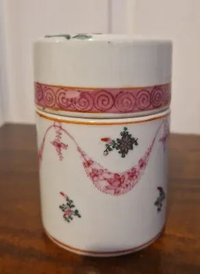 Ceramic White And Pink Floral Very Pretty Storage Jar • £14