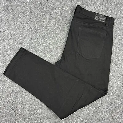 Bleecker And Mercer Pants Mens 42 X 32 Black Red Flexible Mid Rise Cotton Blend • $39.99