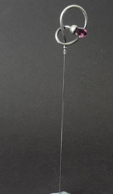 £75 • Buy Art Nouveau Hallmarked Silver 1909 Long Amethyst Thistle Hatpin