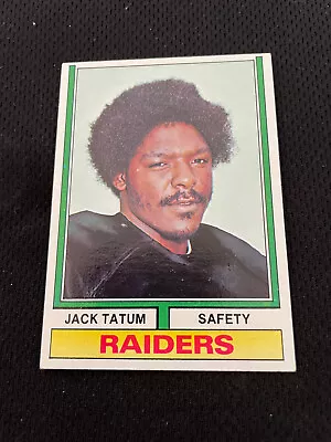 Jack Tatum Rookie 1974 Topps Oakland Raiders Legend Football Card ! • $4.99