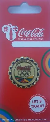 £14.95 • Buy Official Coca Cola London 2012 Olympic Gold Medal Bottle Cap Pin Badge Brand New