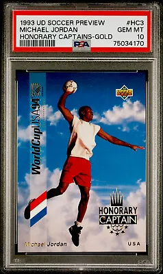 *PSA 10* GOLD 1993 U.D. Michael Jordan Honorary Captain ENGLISH / SPANISH #HC3 • $595