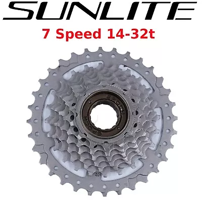 Sunlite 7 Speed 14-32t Thread-on Freewheel Fits Mountain Hybrid Bike Shimano • $27.26