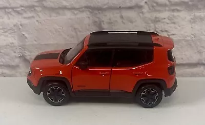 *BRAND NEW* Welly 1:24 Diecast Car Jeep Renegade Trailhawk Oramge SUV Truck • $29.95