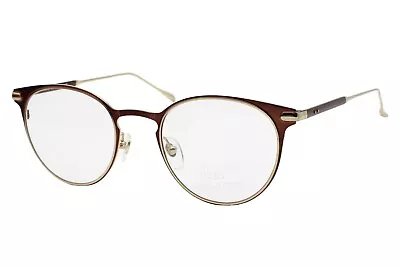 Legre Iotä Gabriele D94 Brown Gold Round Unisex Metal Eyeglasses 49-20-142 WCase • $44.25