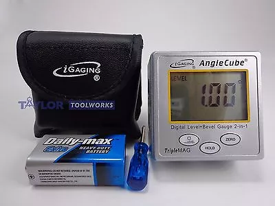 IGaging Angle Cube Digital Angle Protractor Gauge • $32.99