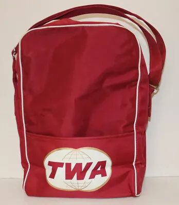 TWA Vintage Carry On Travel Tote Shoulder Bag Trans World Airlines • $95.98