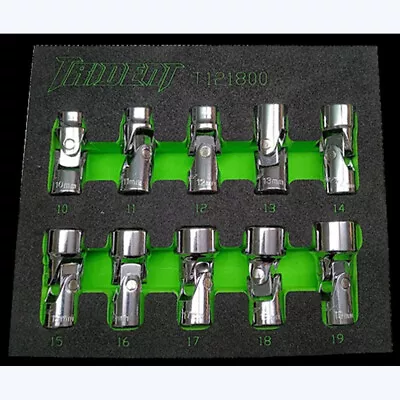 UJ Socket Set 3/8  Drive 10-19mm 10 Piece Trident Now In EVA Foam T121800EVA • £45.95