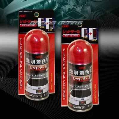2 X VANS 110ML JDM Tail/Bumper/Corner/Head Lamp Red Lens Paint Spray Universal • $59.95