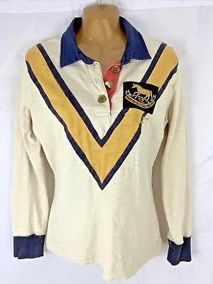 TOM JOULE 1980 Chamonix Snow Polo Team Long Sleev Chipley Polo Shirt 12/14 CH40  • $31.12