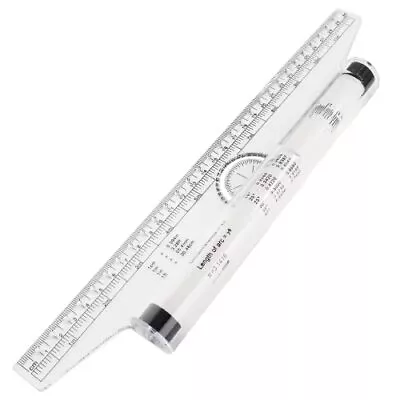 Plastic Measuring Rolling Ruler 12 Inch Drawing Roller Ruler Parallel Glider ... • $15.35