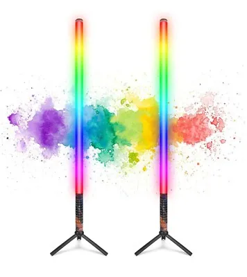 2 Pack RGB Tube Light Bar With Light Stand Battery Powered LED DJ Light Dance • $89