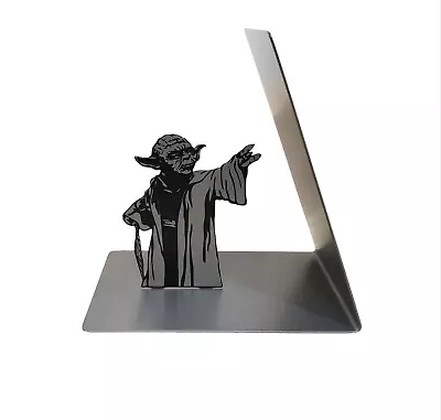 Hallmark Star Wars Master Yoda Jedi Bookend Silver Tone Metal Sci-Fi Home Decor • $27.98