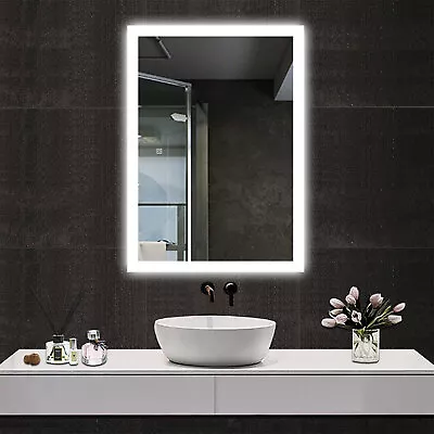 Illuminated Bathroom Mirror With LED Light Bluetooth Shaver Socket Demister • £129.99