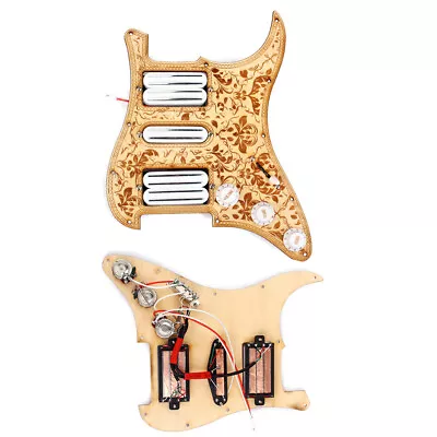 Maple HSH Loaded Pickguard Dual Hot Rail Alnico V Humbucker Pickup For Strat ST • $57.01