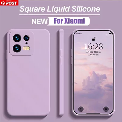 For Xiaomi Redmi Note 10 Pro 11S 12X Poco X3 M3 Square Liquid Silicon Case Cover • $3.19