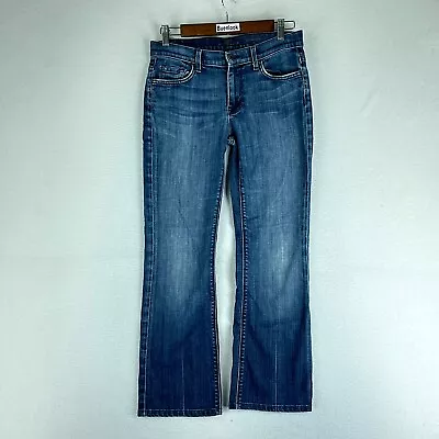 7 For All Mankind Womens Jeans Blue Tag Size 28 (29x26.5) Low Rise Bootcut Denim • $17.78