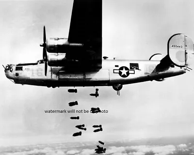 Consolidated B-24 Liberator Dropping Bombs 8X10 World War II WW2 Photo 400 • $7.43