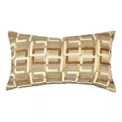 Brown Mid-Century Modern Lumbar Pillow Cover 15x26 • $32