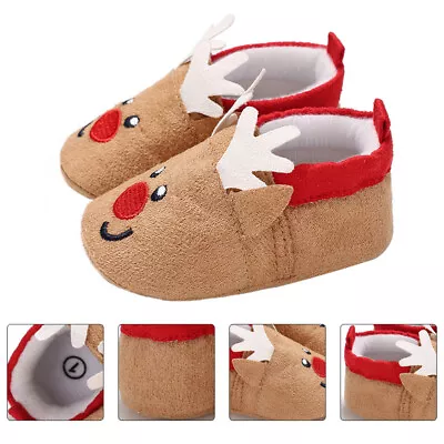  Baby Christmas Slipper Socks Toddler House Slippers Shoes For Babies • £8.49