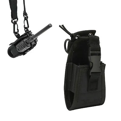 Portable 2 Way Radio Case Comfortable Wearable Walkie Talkie Holder Bag • £12.19