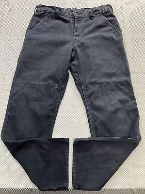 Patagonia Pants Men 33x32 Iron Forge Hemp Canvas Double Knee Faded Ink Black • $41.99