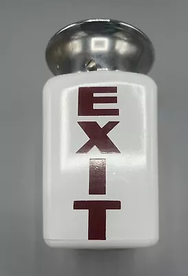 Vintage Milk Glass Exit Sign 3 Sided Red Letters • $179.95