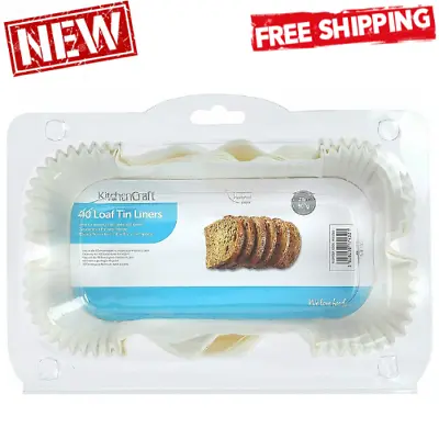 KitchenCraft Non Stick 2lb Loaf Tin Liners Paper 20 X 9 Cm Pack Of 40 • £8.29