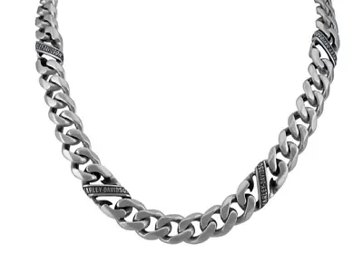 Harley-Davidson® Men's Script Banner Curb Link Chain Necklace 184 / HSN0079 • $179.99