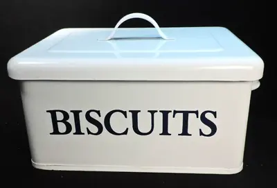 Restoration Hardware Enameled Tin Biscuit / Bread Box (euc) • $44.99