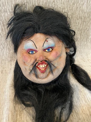 $65 • Buy Scary Old Woman Vintage Halloween Mask Horror, Creepy, Bad Make Up, Aunt Crazy👻