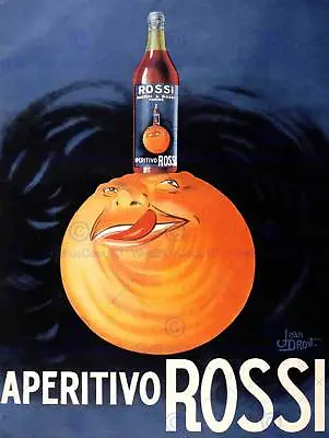 Advert Drink Aperitif Rossi Orange Bottle Turin Italy Art Print Poster Abb5847b • £11.99