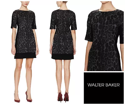 W118 By  WALTER  BAKER    LEOPARD SHEATH  SHIFT    DRESS  Sz S  NWT  $ 198 • $87.48