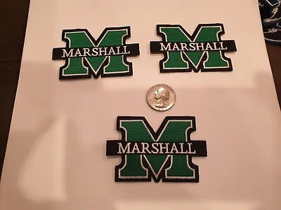 (3)Marshall University Thundering Herd  Embroidered Iron On Patches 3 X2 • $13.50