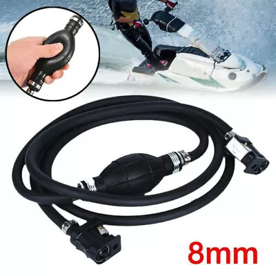 8mm 2m Fuel Line Gas Hose Primer Bulb Outboard Motor Tank Connector For Yamaha • $23.97