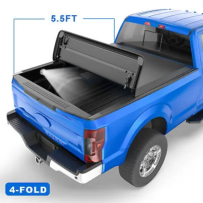 5.5FT 4 FOLD Truck Bed Soft Tonneau Cover For 2015-2023 Ford F150 Super Crew CAB • $135.79