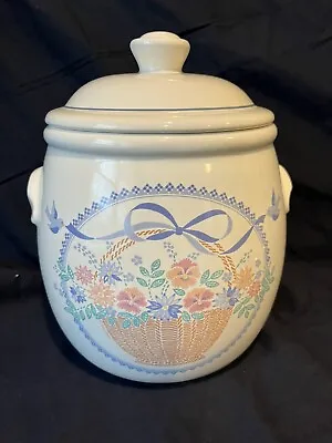 Vintage Spring Flowers With Birds Cookie Jar • $25