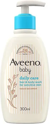 Aveeno Baby Daily Care Hair And Body Wash 300ml For Dry And Sensitive Skin • £11.99