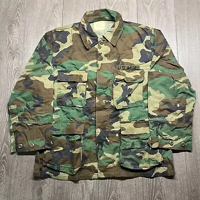 US Army M65 Woodland Camouflage Field Jacket X-Large Regular Coat Vintage • $33.08