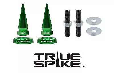 2pc True Spike Green Spiked License Plate Frame Beauty Washers Bolts For Honda • $14.95