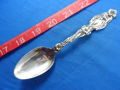 5-1/2  Lily Teaspoon Sterling Gorham Whiting 1902 Floral Spoon - Heavy! • $29.99