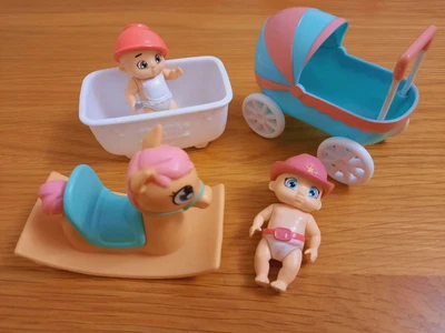 Baby Secrets Rocking HorseBathPram & 2 Babies Bundle By Headstart  • £7