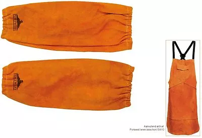 Welders Sleeves Apron Bizweld Cowhide Leather Stitched Protect Welding SW10/SW20 • £14.99