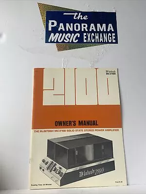 Vintage McIntosh Mac 2100 Original Owners Manual • $50