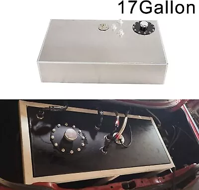17 Gallon 64L Street Rod Fuel Cell Gas Tank W/ Cap & Level Sender Aluminum Race • $123.49